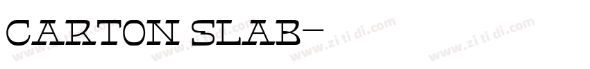 Carton Slab字体转换